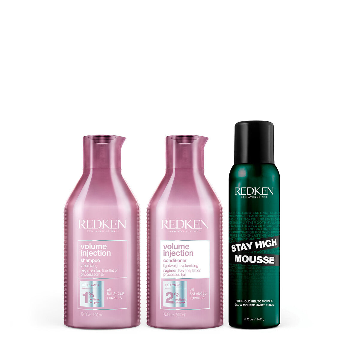 Stay High Volume Trio Volume Injection Shampoo, Conditioner & Stay High Mousse