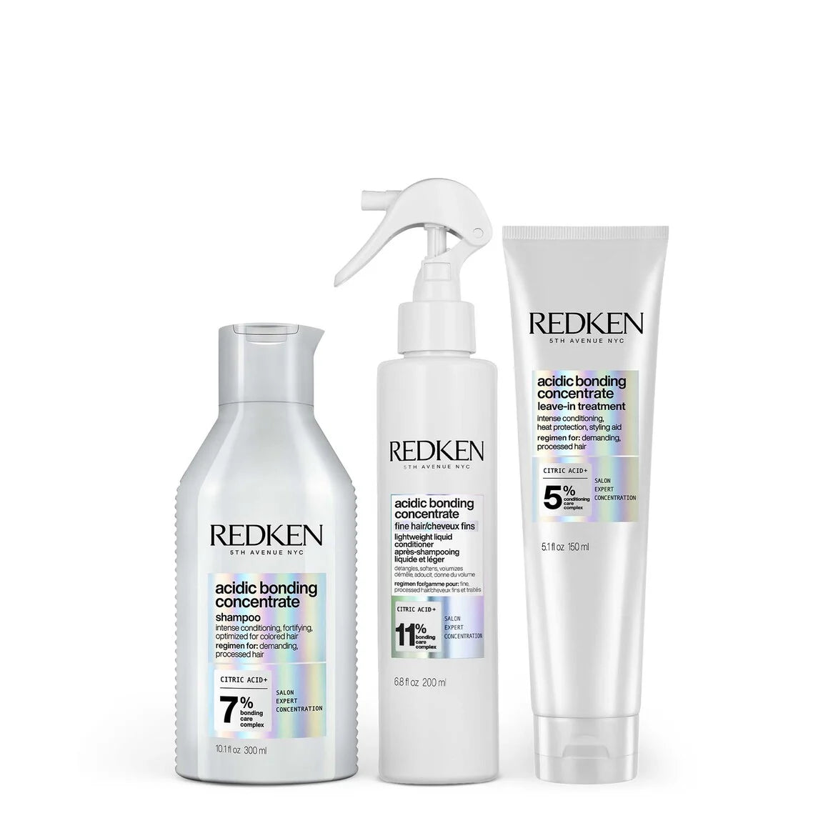 Acidic Bonding Concentrate Fine Hair Regimen Trio