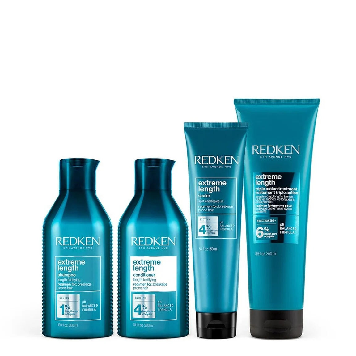 Extreme Length Set Extreme Length Shampoo, Conditioner, Triple Action Treatment, Leave-In Treatment with Biotin